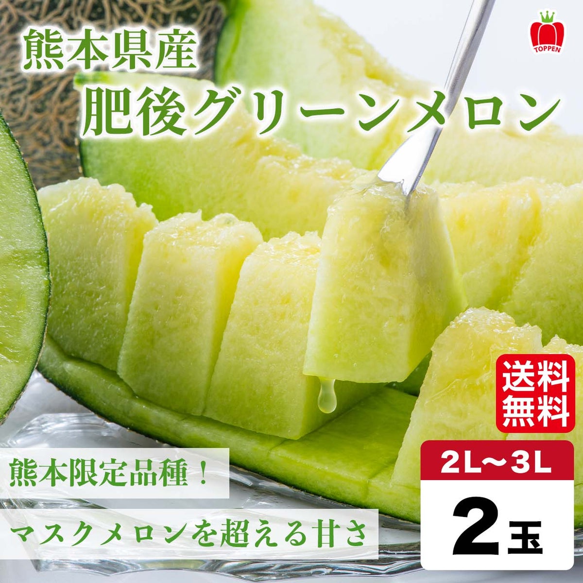 熊本の隠れた名品！肥後グリーンメロン （2玉入）【送料無料】