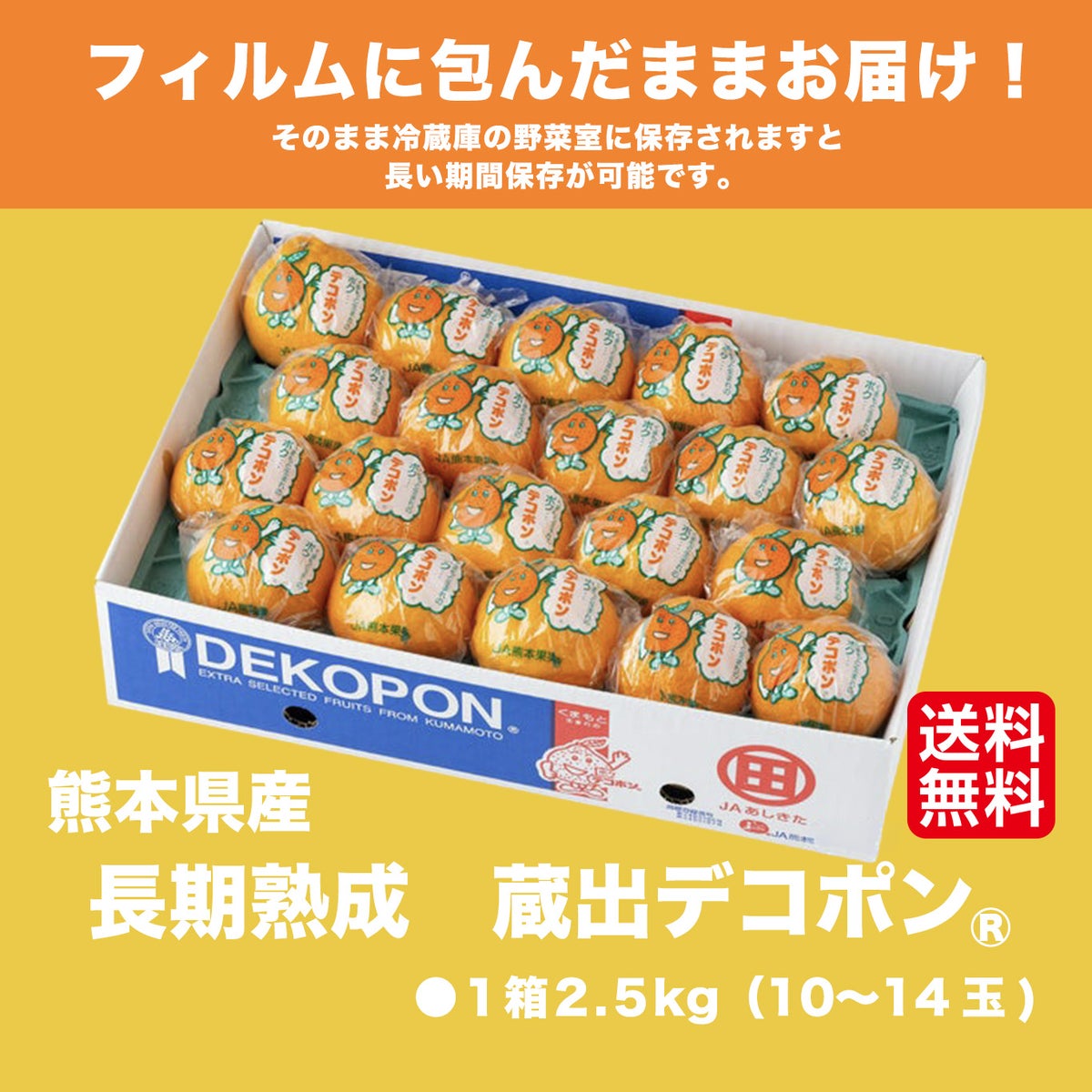 長期熟成　蔵出しデコポン 約5kg（20～24玉入り ）【送料無料】
