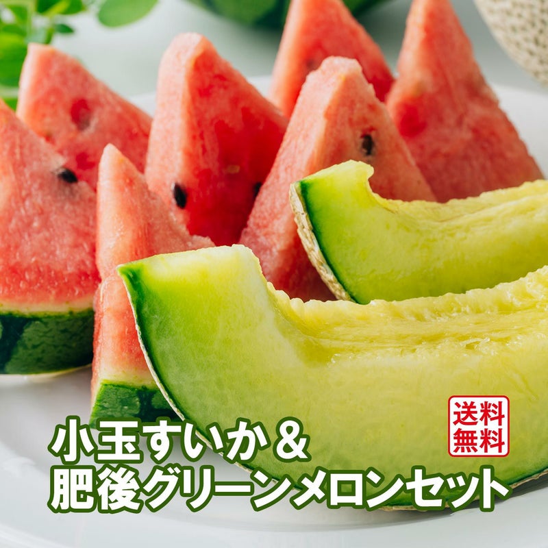 どっちも食べたい！ 小玉すいか＆肥後グリーンメロンセット【送料無料】
