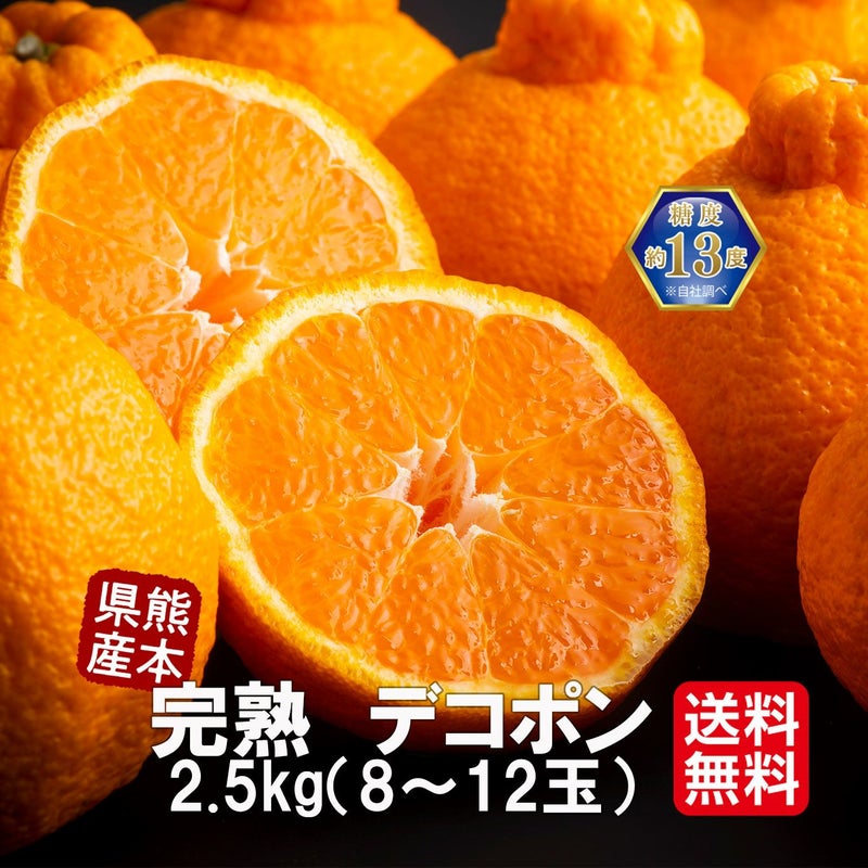 完熟 デコポン 約2.5kg（8～12玉）【送料無料】