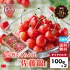 山形県産直！完熟さくらんぼ「佐藤錦」ダイヤパック（100ｇ×２パック）【送料無料】
