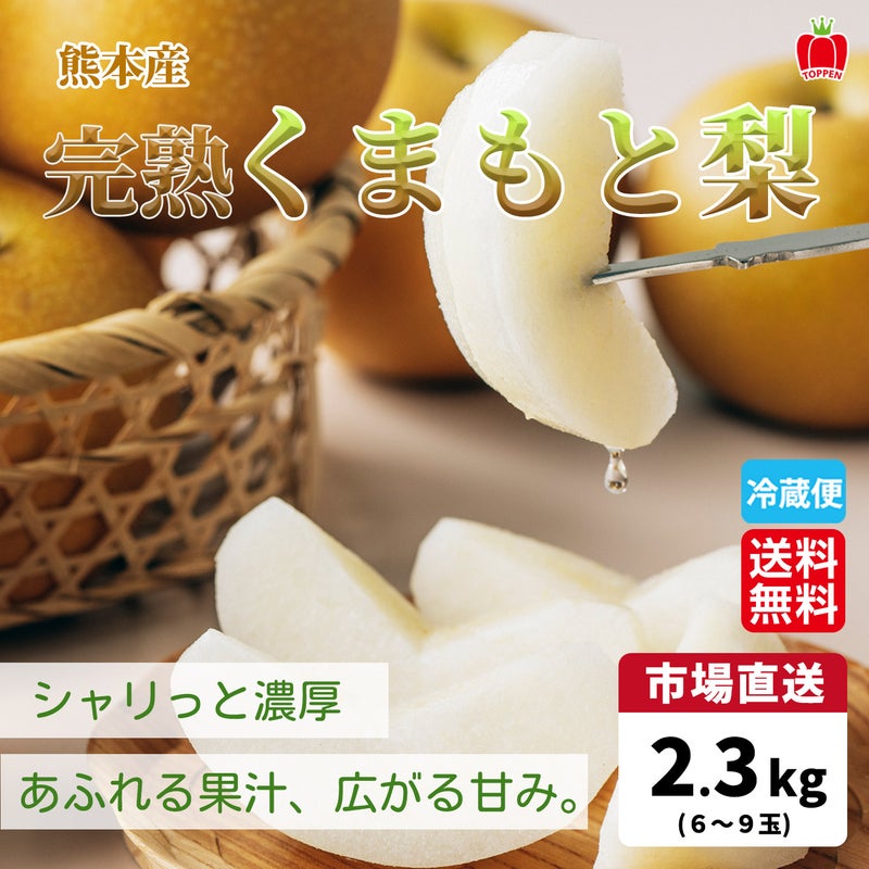 完熟くまもと梨 約2.3kg（6～9玉入り）【送料無料】