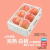  山形県産　完熟 白桃　約2kg（6～10玉入り）ご家庭用：簡易箱 【送料無料】