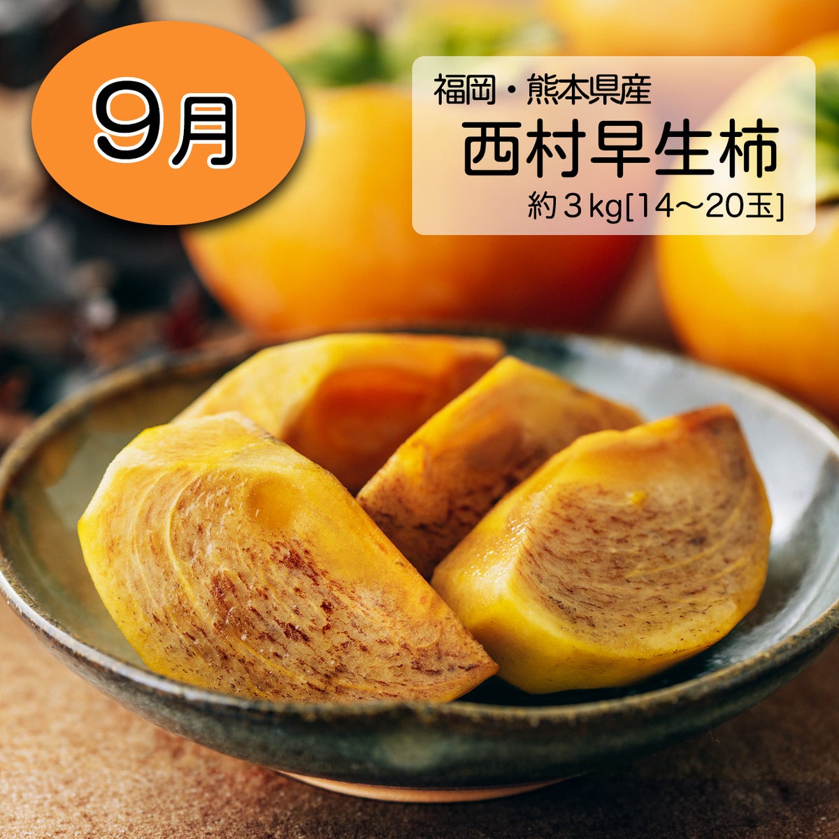 完熟 柿づくし短期定期便≪2.5㎏〜3kg（10～20玉）／月1回お届け：9月～12月／4か月限定≫【毎月一律価格・送料無料】