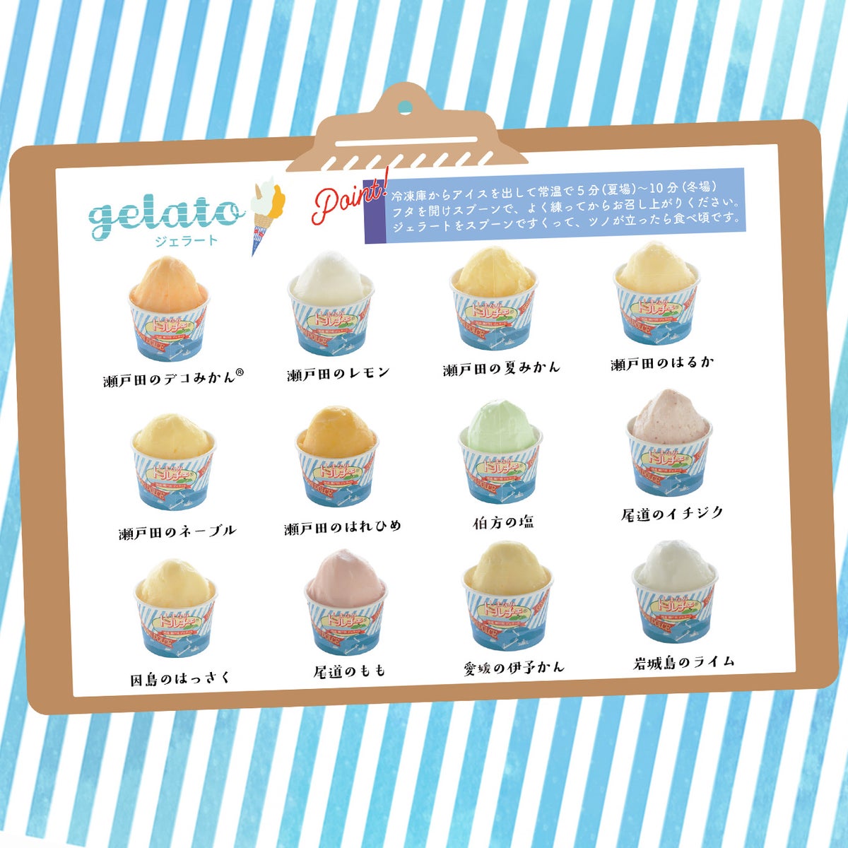 しまなみドルチェ　ジェラートセット　８個入り　【送料無料】≪冷凍便≫