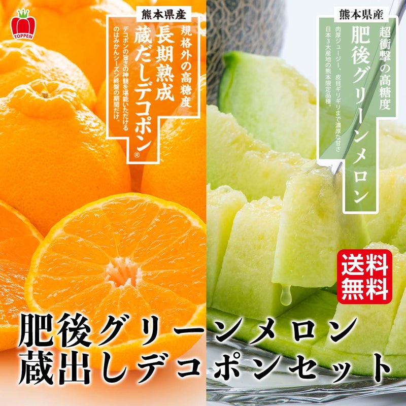  どちらも食べたい！肥後グリーンメロン＆蔵出しデコポンセット【送料無料】