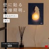 壁に貼る間接照明「灯るおやさい／ナス」